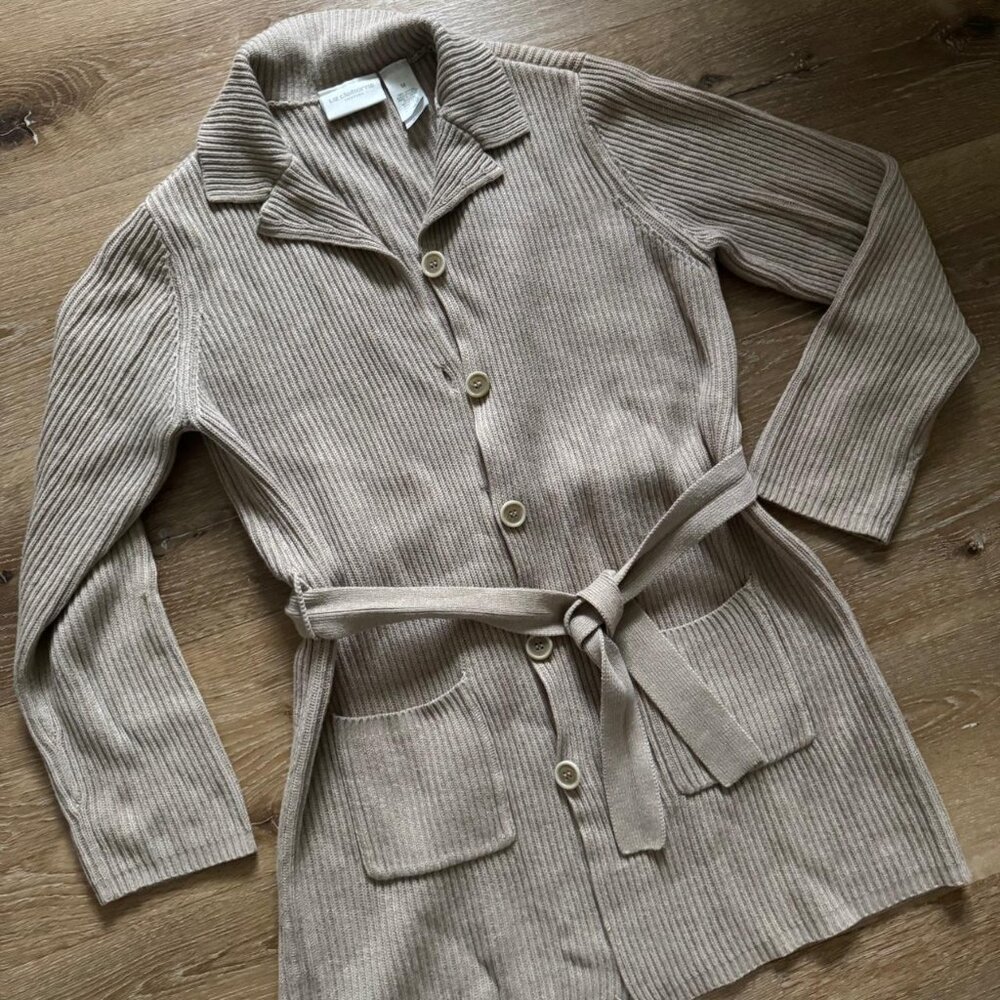VTG Liz Claiborne Sport 100% Cotton Thick Long Sleeve‎ Long Button Down Size M